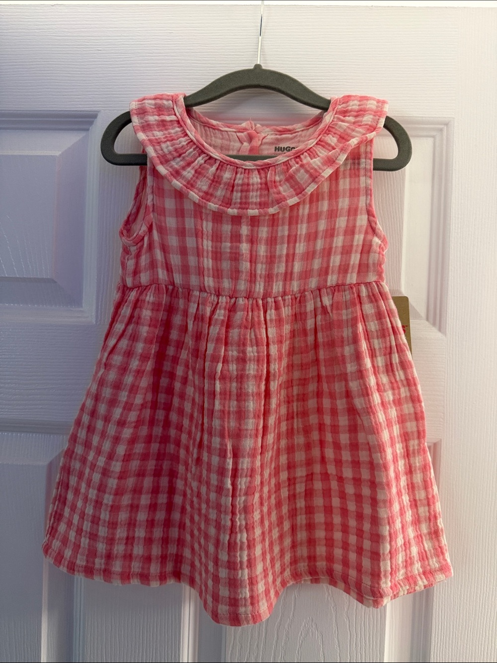 Pink Gingham Dress & Bloomers Set